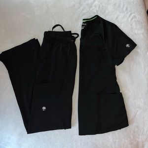 Healing Hands Black Scrub Set